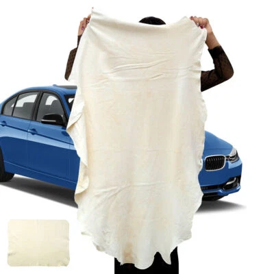Natural Chamois Leather Car Drying-Towel Cleaning Cloth Absorbent Shammy PU - Image 1 of 4