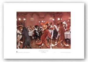 New Year's Eve in Dogville by C. M. Coolidge Image Size 9 1/2" x 13 7/8" - Picture 1 of 1