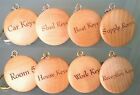 Personalised Wooden Keyring Engraved with Your Name / Company / Message / Door
