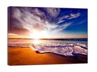 Sunrise Beautiful Beach Picture RePrint On Framed Canvas wall Art Home Decor