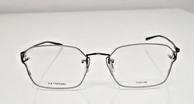 KAZUO KAWASAKI 718TFA COLOR 60 Plata Azul Cepillado Gafas 52-19-140 Foto 1 de 4