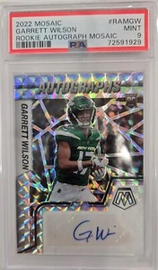 Panini Mosaic 2022 autógrafos de novato Mosiac auto Garrett Wilson PSA 9 - Imagen 1 de 2