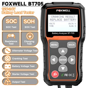 FOXWELL BT705 Car Battery Tester 12-24V 100~2000CCA Cranking Charging Anal - Picture 1 of 22