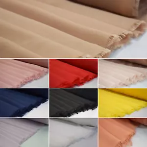 Plain Eldorado Crepe Georgette Polyester Fabric Lightweight Dress Sewing Scarf - Picture 1 of 21