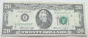 1974 Vintage $20 Federal Reserve Note - New York - B - Twenty Dollar Bill - Picture 1 of 3