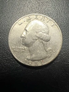1981 D Washington Quarter - Rare Filled D Mint Error - Collectible Coin - Picture 1 of 3