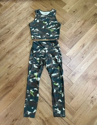 🔥🔥🔥Nike Dri-FIT Camo Running Set - Leggings & Crop Tank Top - Size S - Image 1 of 4