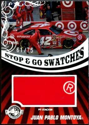 Juan Montoya 2009 Wheels Main Event Stop and Go Swatches Pit Stacker Red #SGWJM  - Image 1 of 2