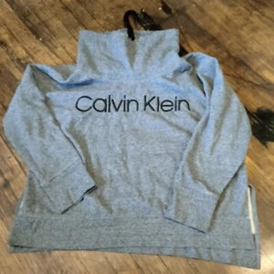 (J) Calvin Klein Cowl Neck Gray Cotton Blend Pullover Sweatshirt Size XXL - Picture 1 of 10