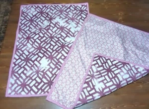 Purple Pillow Shams Kohls The Big One X2 Keeco Plum & Rose Designs Geometric  - Picture 1 of 7
