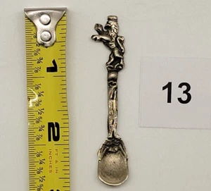 Cuchara de sal/especias de plata italiana coleccionable, Florencia - León - 2"- #13 - Imagen 1 de 4