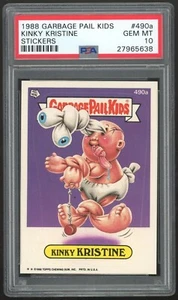 Topps Garbage Pail Kids 12th Series #490a Kinky Kristine PSA 10 GEM MINT Os12 - Picture 1 of 2