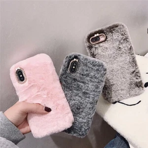 For Xiaomi Redmi Plush Warm Fluffy Case Phone Cover Simple Fashion Women Girls - Picture 1 of 16