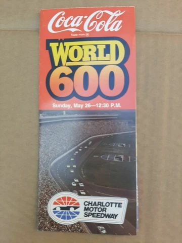 1985 Charlotte Motor Speedway World 600 Ticket Brochure Darrell Waltrip  Win Cover