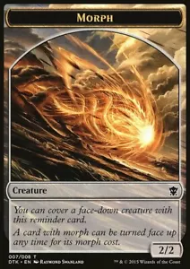 Magic the Gathering MTG Token -Morph (7) Dragons of Tarkir   LP - Picture 1 of 1