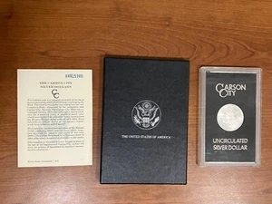 Seltener unzirkulierter 1884-CC 1 $ Morgan Silber Dollar Carson City GSA Hort im Etui - Bild 1 von 10