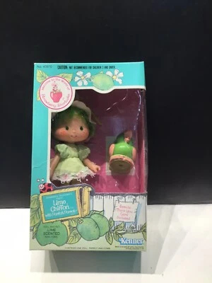 Pastel corto de fresa 1982 vintage gasa lima con parfait loro Kenner nuevo en caja Foto 1 de 4