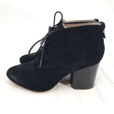 Botines French Connection Dinah de gamuza negra con cordones talla 7,5 Foto 1 de 4
