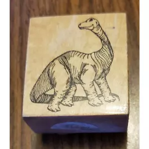 PSX Brontosaurus Dinosaur Rubber Stamp Wood Mounted # C-488 - Picture 1 of 8