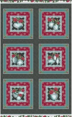 A Festive Season III Cotton Christmas Jackie Robinson Benartex  By the Panel  - Image 1 of 2