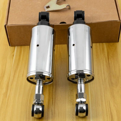 Chrome Heavy Duty Lowered Shocks For Harley FXST FLST Softail Fat-Boy 1989-1999 — 第 1/4 张图片
