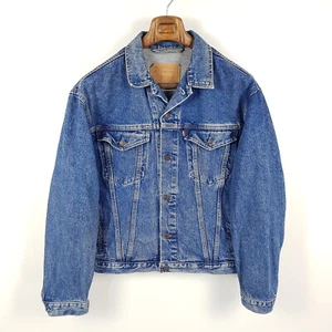 Giacca di jeans vintage Levi's 75525 uomo M blu oversize denim anni 90 giacca camionista - Foto 1 di 10