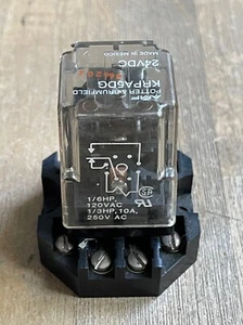 AMF POTTER & BRUMFIELD KRPA5DG RELAY 24VDC 8 PIN WITH CUSTOM CONNECTOR RB08 BASE - Picture 1 of 6
