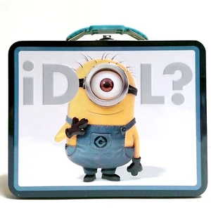 Despicable Me MINIONS IDOL? Fiambrera de metal de hojalata para llevar toda la bolsa NUEVA - Imagen 1 de 8