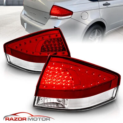 Par de luces traseras de freno LED rojas Ford Focus S/SE/SES/SEL 2008-2011 sedán/cupé Foto 1 de 4