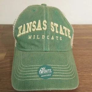 VTG Kansas State Wildcats Hat Cap Distressed Snap Back Trucker Green NCAA Big 12 - Picture 1 of 10