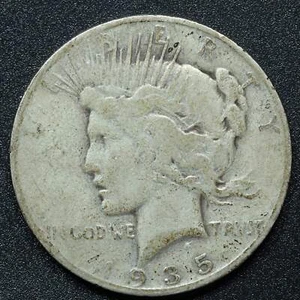 1935 S Peace Dollar - Silver - San Francisco - Picture 1 of 2