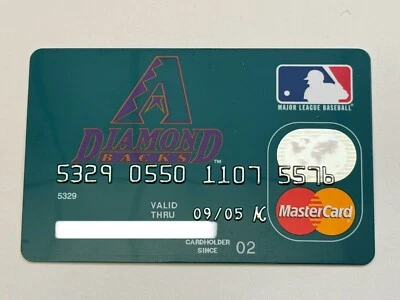 Tarjeta de crédito Arizona Diamondbacks▪️MBNA America Bank▪️2005 Exp▪️MLB▪️MasterCard Foto 1 de 2