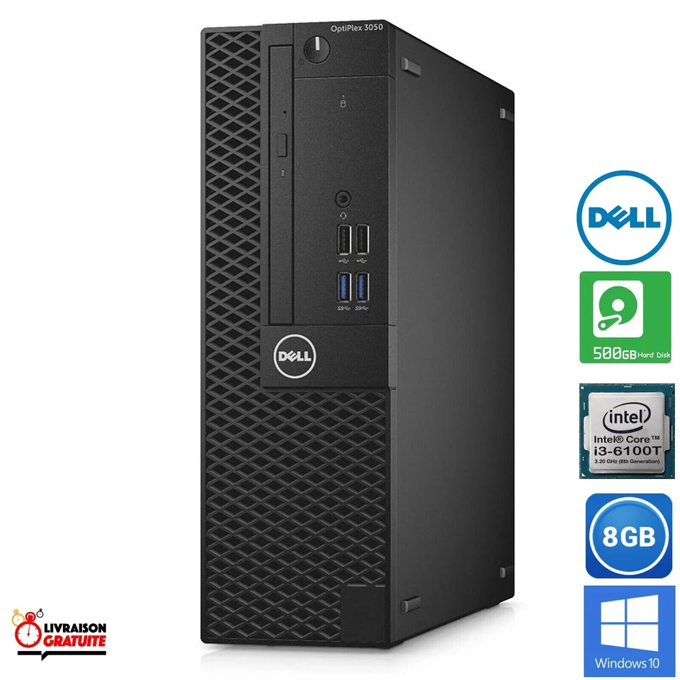 DELL OPTIPLEX 3050 SFF Intel core i3-6100 3.7GHZ/8GB DDR3/500 GB WINDOWS 10PRO - Imagen 1 de 4