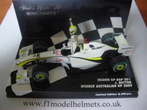 Pulsante Jenson Minichamps 1/43 Brawn GP "Winner Australian GP 2009" - Foto 1 di 1