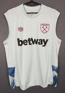 MEN'S FC WEST HAM UNITED 2022/2023 TRAINING SOCCER FOOTBALL SHIRT JERSEY SIZE L - Picture 1 of 10