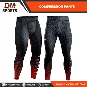 DXM Sublimated Compression Pants Mens Rash Guard Legging Gym Running base Layer - Picture 1 of 8