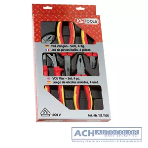 KSTools 117.1100 - 4 tlg. VDE Zangen-Satz ERGOTORQUE® Spitzzange Zangenset - Bild 1 von 1