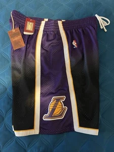Los Angeles Lakers Mitchell And Ness Swingman Shorts 2XL Mens Black/Purple NWT. - Picture 1 of 5