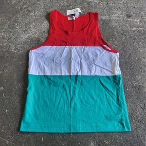 New Vintage Action Sport Tank Top Size XL Red White Green Beach 90s Vacation - Picture 1 of 9