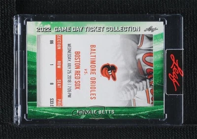 2022 Leaf Game Day Ticket Collection Mookie Betts #TC-70 - Image 1 of 2