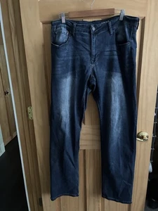 IZOD Men’s 38 X 34 Stretch Comfort Straight Fit Distressed Jeans - Picture 1 of 12