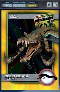 Star Wars Card Trader Chrome 2025 Legendary Gold Colo Garra Pez Rarezas 50cc - Imagen 1 de 2