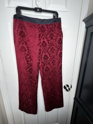 Мягкое окружение миниатюрный средний красный дамасский жаккардовый замок платье брюки PM 35959 - Изображение 1 из 4