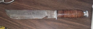 Vintage MEXICO CUSTOM ETCHED BOWIE Knife - Picture 1 of 18