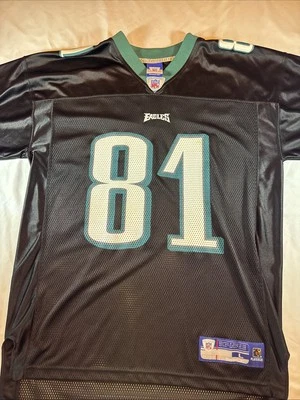 Camiseta Terrell Owens NFL On Field Equipment Reebok para hombre L Philly Eagles negra Foto 1 de 4