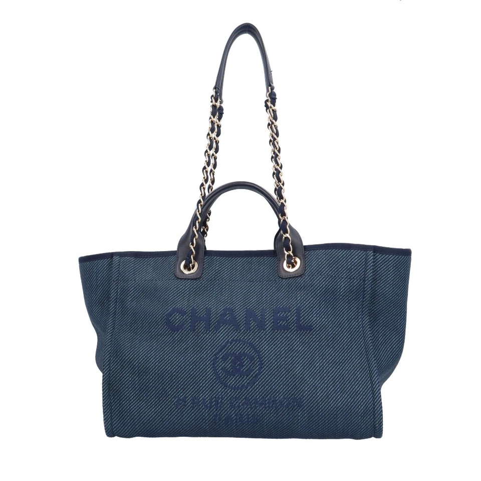 CHANEL Shoulder Bag straw 2way Deauville GM used - Image 1 of 4