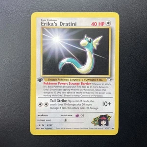 Pokemon 1st Edition Erika’s Dratini 42/132 - Gym Heroes - Near Mint-M - Picture 1 of 18