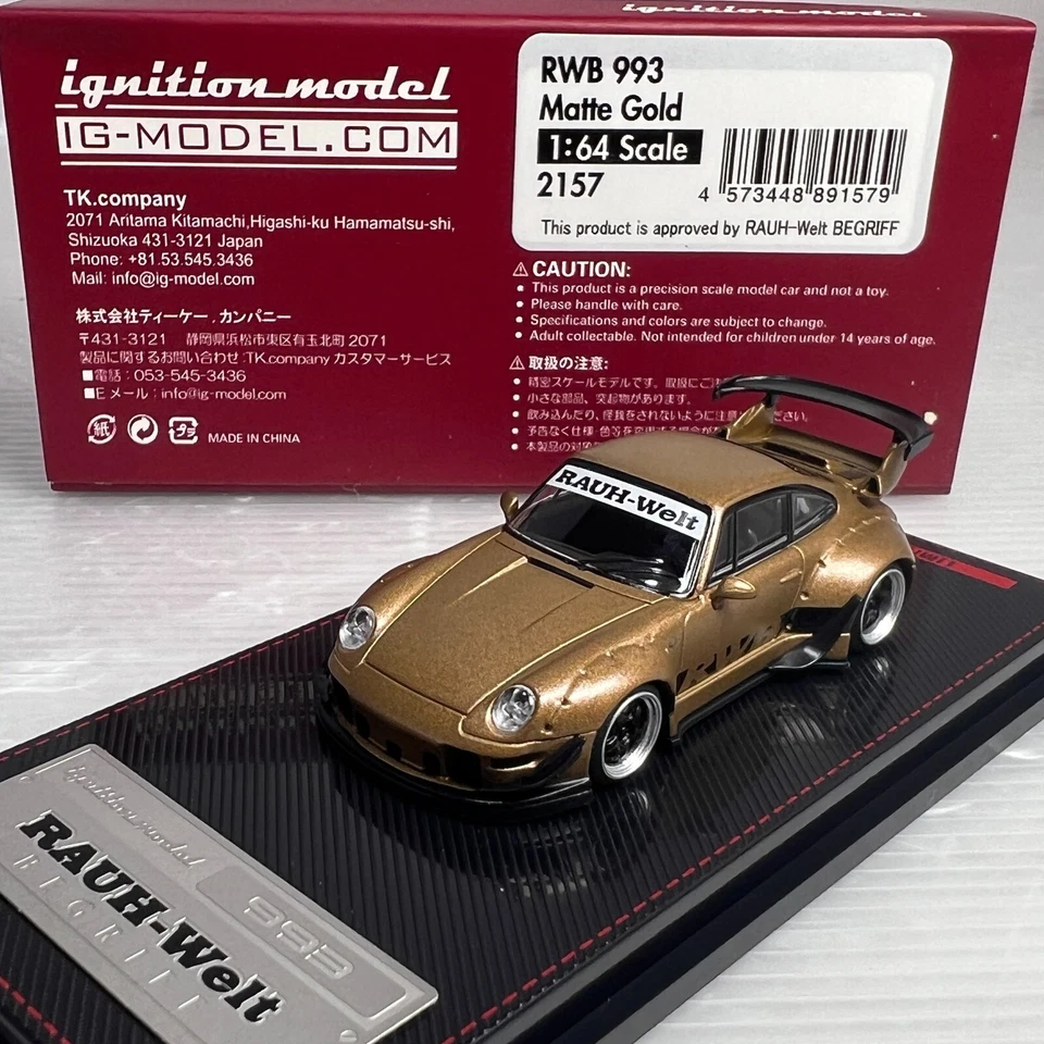 1/64 IG Ignition Porsche 911 993 RWB Matte Gold IG2157 - Image 1 of 1