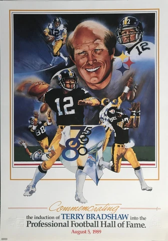 TERRY BRADSHAW 1989 HOF LITHO Cover
