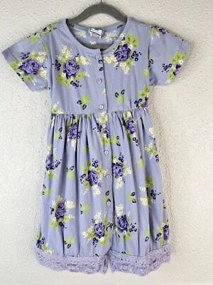 Vestido de Verano De Colección April Cornellelloki Floral Algodón Cottagecore Crochet Talla 2 Foto 1 de 4